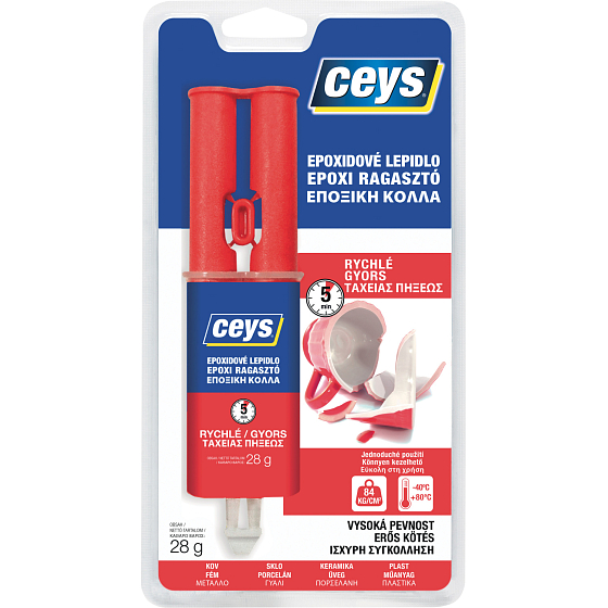 Ceys Epoxi schnell härtendes zweikomponenten Kleber, 24 ml