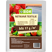 Biom Vliesstoff weiß 17 g/m² Größe 1,6 x 5 m