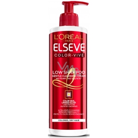Loreal Paris Elseve Color Vive Low Shampoo für coloriertes, trockenes Haar Spender 400 ml