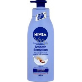 Nivea Smooth Milk Cream Body Lotion für trockene Haut mit Pumpe 400 ml