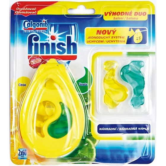 Calgonit Finish Lemon und Lime Dishwasher Freshener 1 Stück + 1 Nachfüllung