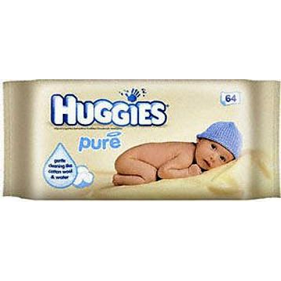 Huggies Pure Wet wischt 64 Stück ab