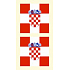 Arch Tattoo Aufkleber auf Gesicht und Körper Kroatien Flagge 1 Motiv