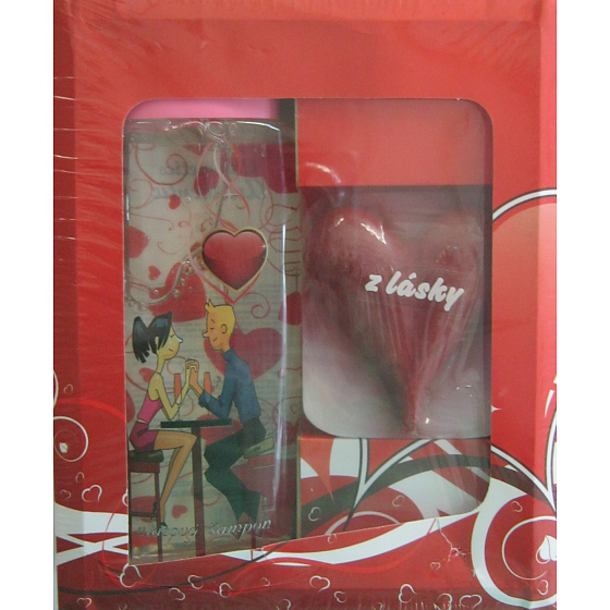 Böhmen Geschenke Für Liebhaber Duschgel 300 ml + feste Seife Herz 35 g, Kosmetikset
