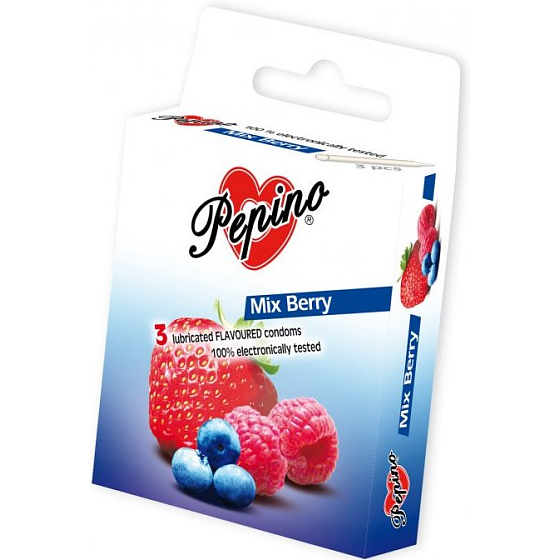 Pepino Mix Berry Naturlatex Kondom 3 Stück