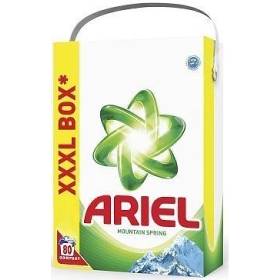 Ariel Mountain Spring Waschpulver für saubere und duftende Wäsche ohne Flecken 80 Dosen 5,6 kg