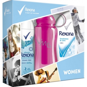 Rexona Frische & Pflege Duschgel 250 ml + Frische Dusche Reinigen Deodorant Spray 150 ml + Sportflasche 500 ml, Kosmetikset