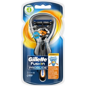 Gillette Fusion ProGlide Flexball Rasierer + Ersatzkopf 2 Stück, für Männer