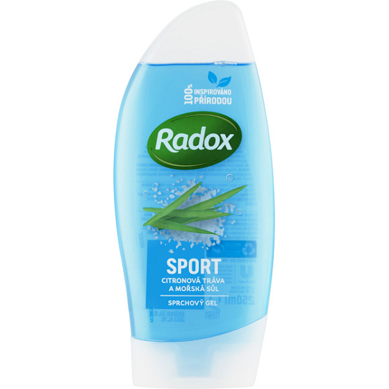 Radox Sport Duschgel mit Zitronengras und Meersalz 250 ml