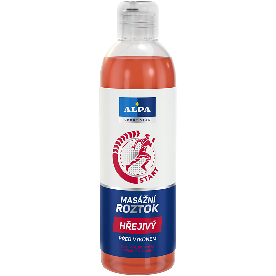 Alpa Sport Start Start vor dem Training Warme Massagelösung mit Kampfer, Kräuterextrakten und ätherischen Ölen 250 ml