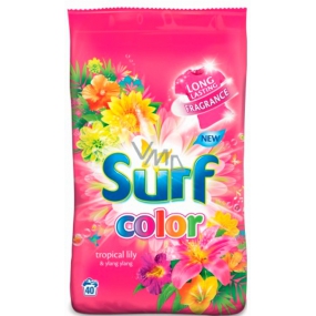 Surf Color Tropical Lily & Ylang Ylang Pulver mit Weichspüler zum Waschen von farbiger Wäsche 20 Dosen von 1,4 kg
