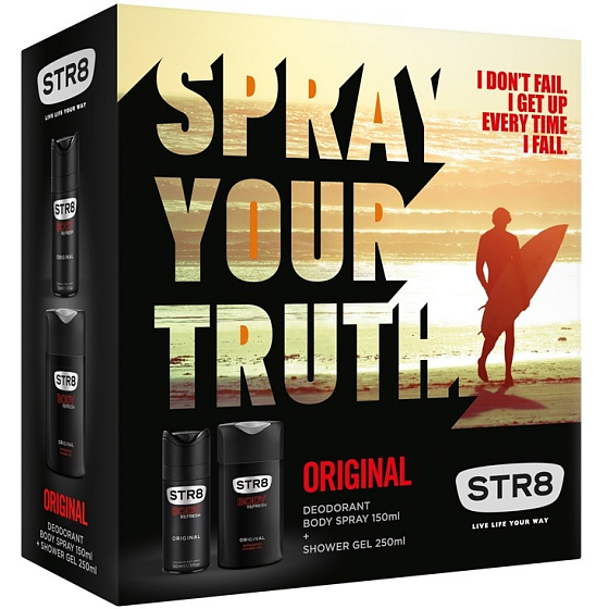 Str8 Original 150 ml Deospray + 250 ml Duschgel, Kosmetikset