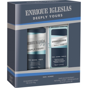 Enrique Iglesias Deeply Yours Man Parfüm Deo-Glas 75 ml + Deo-Spray 150 ml, Kosmetikset