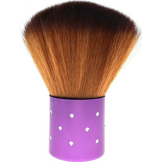 Kosmetikpinsel mit synthetischen Borsten für Puder lila Griff 7 cm 30450