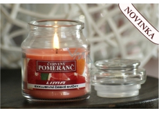 Lima Aroma Dreams Rot-orange aromatisches Kerzenglas mit Deckel 120 g