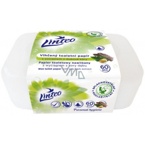 Befeuchtetes Toilettenpapier von Linteo Satin mit 60 Stück Eichenrindenschachtel