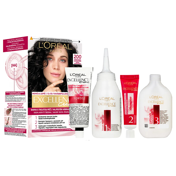 Loreal Paris Excellence Creme Haarfarbe 200 Schwarzbraun