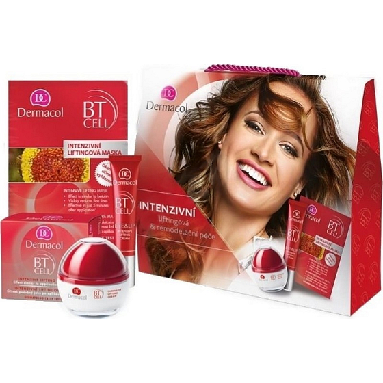 Dermacol BT Cell Lifting Creme 50 ml + Lifting Creme für Augen und Lippen 15 ml + Maske 2 x 8 ml, Kosmetikset