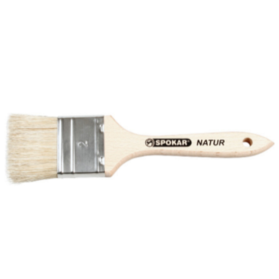 Spokar Flachbürste Natur 9020, unbemalter Holzgriff, Größe 2