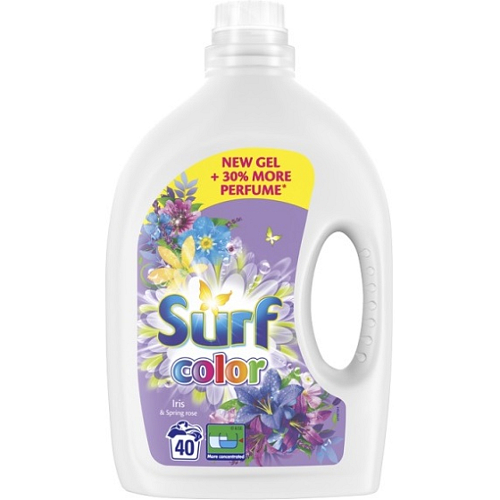 Surf Color Iris & Spring Rose Gel zum Waschen von farbiger Wäsche 40 Dosen 2,1 l