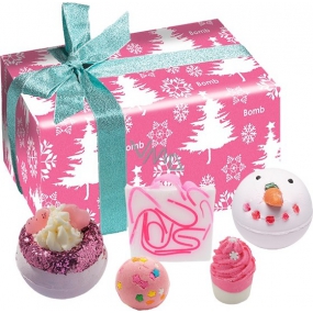 Bomb Cosmetics Träume von einer rosa Weihnachtsballistik 2x160 g + Block 50 g + Ball 30 g + Seife 100 g, Kosmetikset