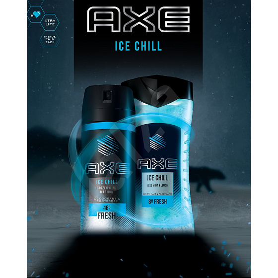 Axe Ice Chill Duschgel für Männer 250 ml + Deodorant Spray 150 ml, Kosmetikset