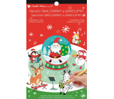 Weihnachtsaufkleber und Malbuch Santa 14 x 23 cm