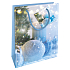 Nekupto Geschenk Papiertüte 14 x 11 x 6,5 cm Weihnachtsblaue Flasche WBS 1921 40