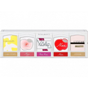 Nina Ricci Kollektion L Luft du Temps Eau de Toilette 4 ml + Nina L Eau Eau de Toilette 4 ml + Ricci Ricci Eau de Parfum 4 ml + Nina Eau de Toilette 4 ml + L Extase Eau de Parfum 4 ml, Mini-Geschenkset