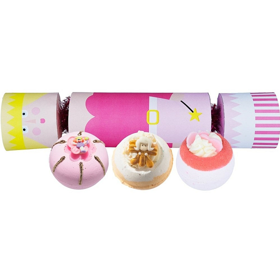 Bomb Cosmetics Fairy Godmother Cracker funkelndes ballistisches Bad 3 x 160 g, Kosmetikset