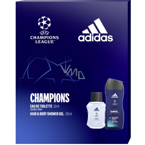 Adidas UEFA Champions League Edition VIII Eau de Toilette 50 ml + Duschgel 250 ml, Geschenkset für Männer