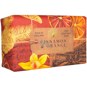 English Soap Cinnamon & Orange natürliche parfümierte Toilettenseife mit Sheabutter 190 g