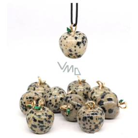 Jaspis Dalmatiner Apfel der Erkenntnis Anhänger, Naturstein 2,7 x 15 mm, Stein der positiven Energie Jaspis Dalmatiner Apfel der Erkenntnis Anhänger, Naturstein 2,7 x 15 mm, Stein der positiven Energie