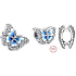 Charme Sterling Silber 925 Blau schimmernde Schmetterling Perle auf Tierarmband