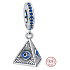 Charms Sterling Silber 925 Ägypten Pyramide - alles sehendes Auge, Reise Armband Anhänger