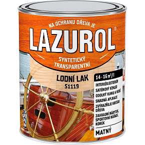 Lazurol S1119 Bootslack widerstandsfähiger Lack für Holz farblos, matt 750 ml