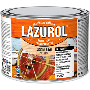 Lazurol S1119 Bootslack widerstandsfähiger Lack für Holz farblos, glänzend 375 ml Lazurol S1119 Bootslack widerstandsfähiger Lack für Holz farblos, glänzend 375 ml