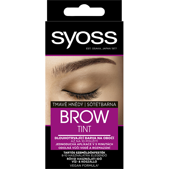 Syoss Brow Tint Farbe für die Augenbrauen Dunkelbraun, 17 ml