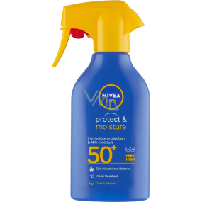 Nivea Sun Protect & Moisture OF 50+ feuchtigkeitsspendendes Sonnenb spray, 270 ml
