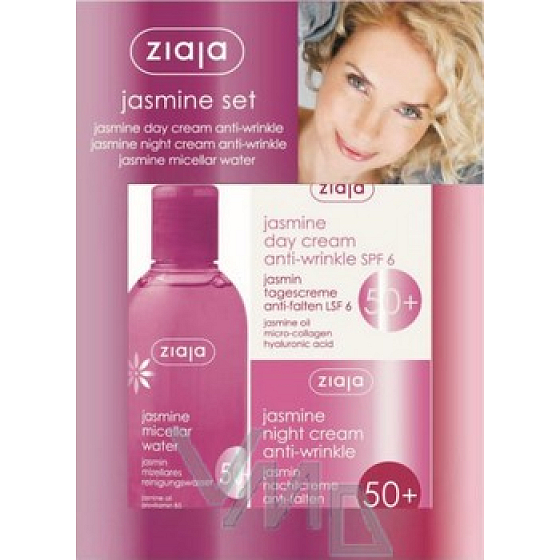 Ziaja Jasmin 50+ Mizellenwasser 200 ml + Tages- und Nachtcreme 50 ml, Kosmetikset