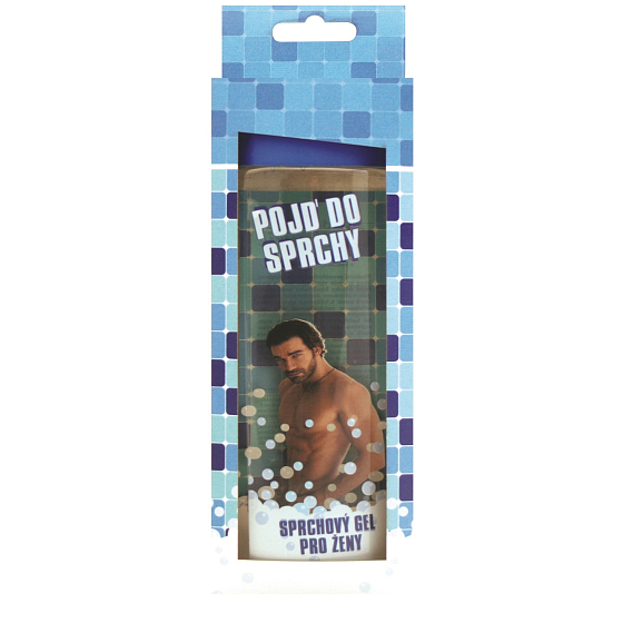 Böhmen Geschenke Kommen Sie unter die Dusche sanftes Duschgel mit original 3D-Etikett und Seidenproteinen, Wassermelone und Traubenwein für eine Frau in einer blauen Box 300 ml