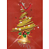Nekupto Geschenk Papiertüte 14 x 11 x 6,5 cm Baum, Glocke 1 Stück 503 30 BGS