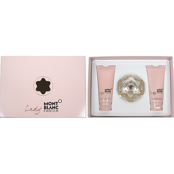 Montblanc Lady Emblem parfümiertes Wasser 75 ml + Körperlotion 100 ml + Duschgel 100 ml, Geschenkset
