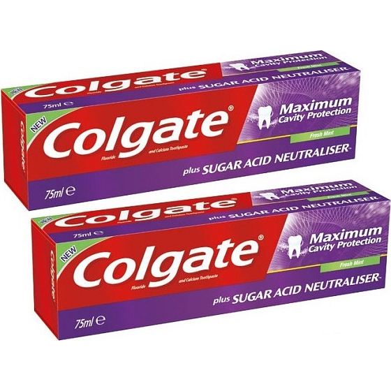 Colgate Maximum Cavity Protection Zahnpasta aus frischer Minze 2 x 75 ml