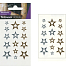 Tattoo Aufkleber Gold und Silber Sterne 10,5 x 6 cm