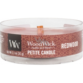 WoodWick Redwood - Sandelholz-Duftkerze mit kleinem Holzdocht 31 g