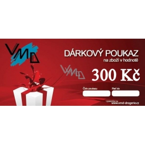 VMD Drogerie Geschenkgutschein für den Kauf von Waren im Wert von 300 CZK