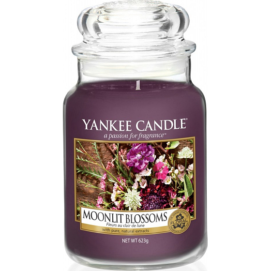 Yankee Candle Moonlit Blossoms - Blumen im Mondlicht Duftkerze Classic großes Glas 623 g
