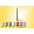 Lima Kerze glattes Metall beige Kegel 22 x 250 mm 1 Stück