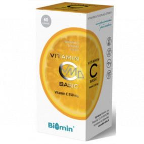 Biomin Vitamin C Basic trägt zur Stärkung der Immunität bei 500 mg Nahrungsergänzungsmittel 60 Kapseln